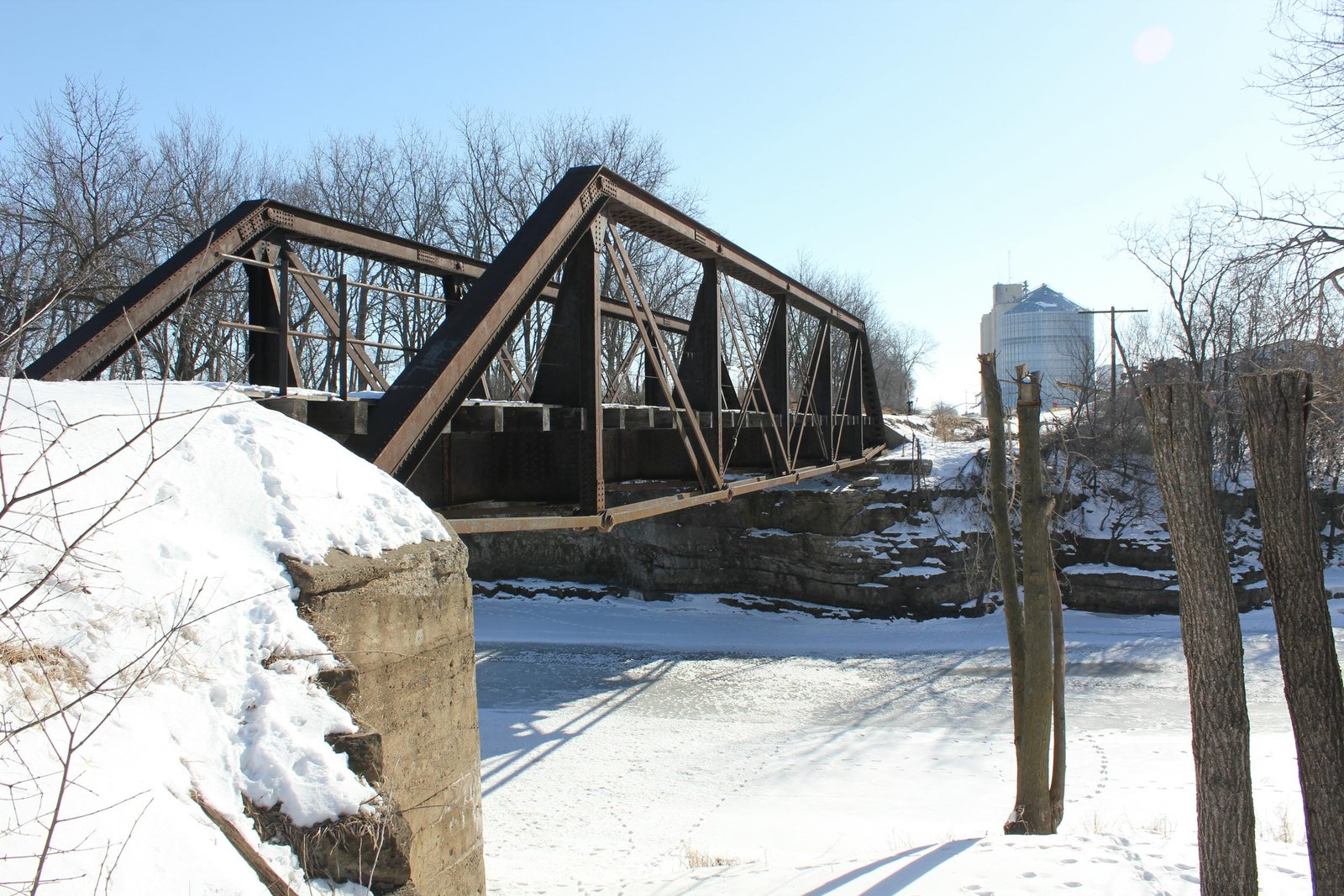 Looking east